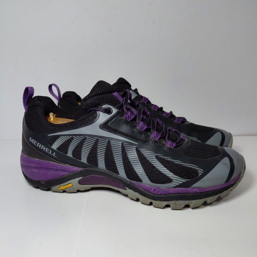 Merrell Siren Edge 3 Waterproof Hiking Walking Shoes Black Women Size 7 Wide